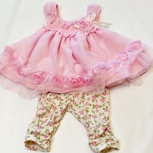 Pink Tulle Dress Set Baby